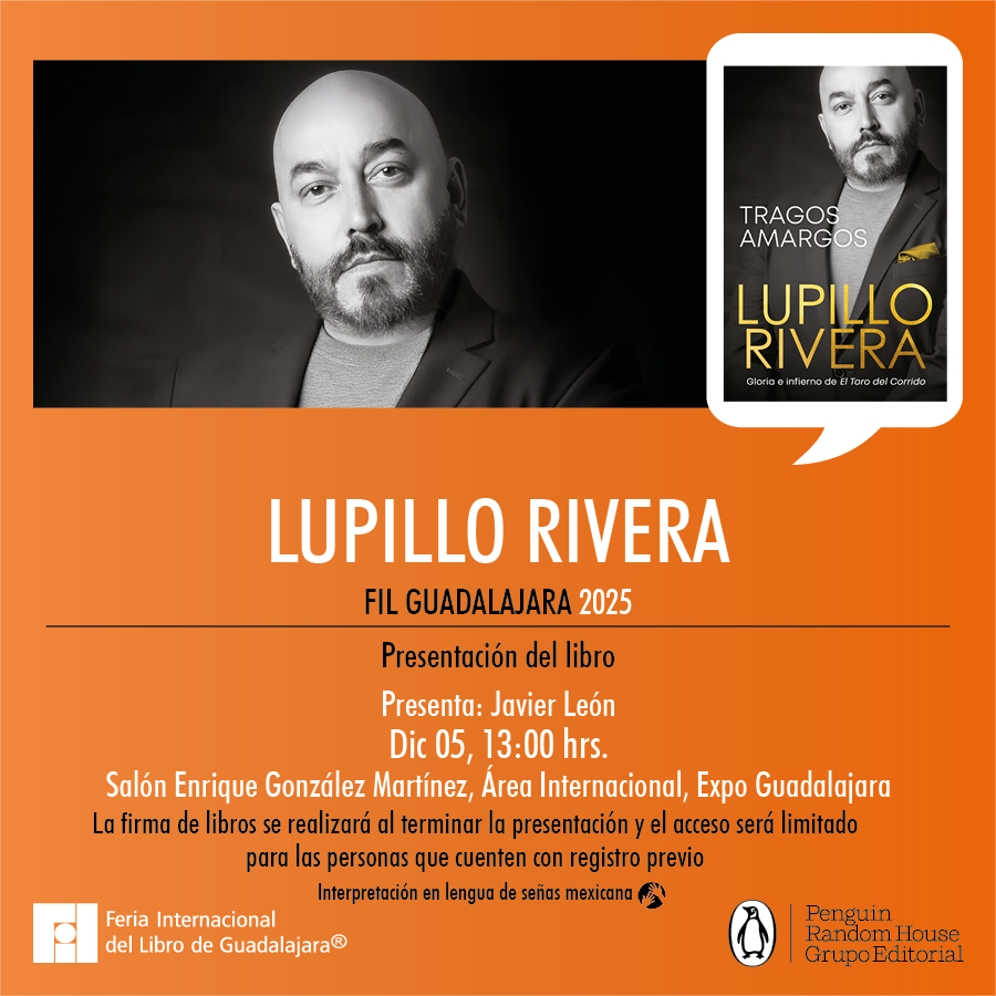 Lupillo Rivera presenta “Tragos amargos” en la FIL GDL 2025